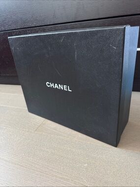 Chanel Shoebox Gift Boot Box Empty Black 15” x 11.5” x 5”